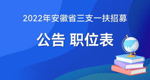 2022安徽三支一扶招募职位表已出